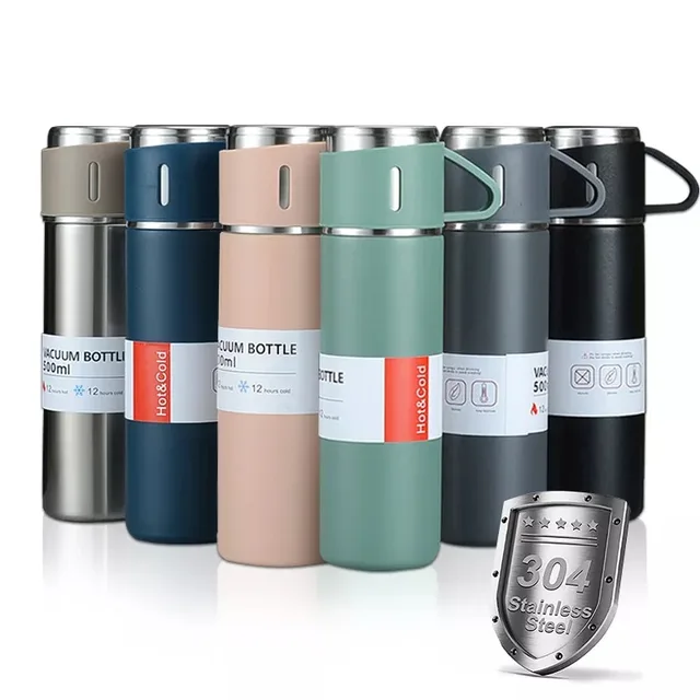 Thermo flask with 2 cups