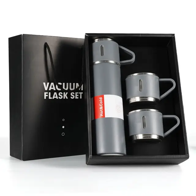 Thermo flask with 2 cups