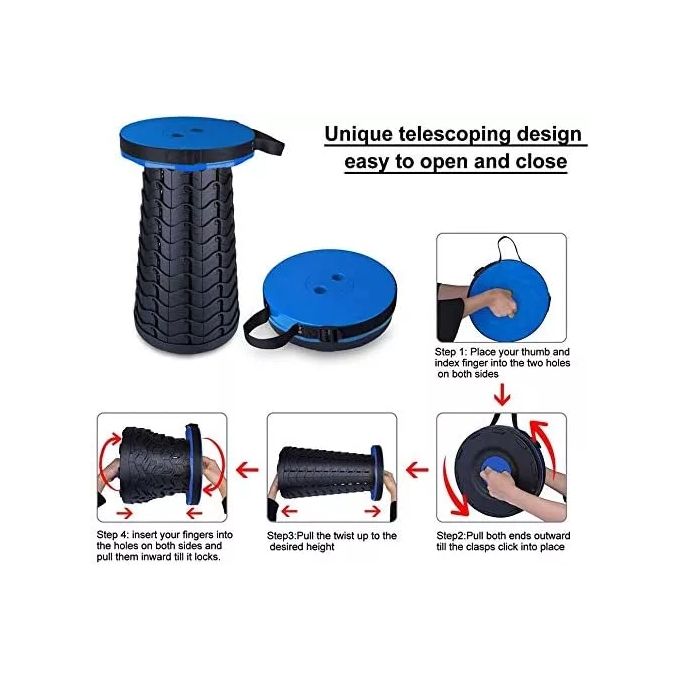 Portable retractable stool