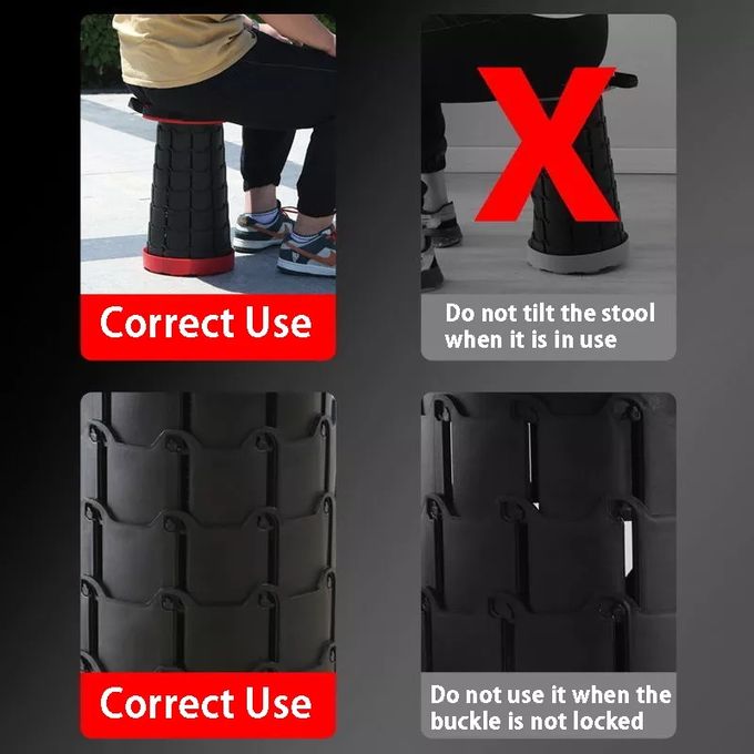 Portable retractable stool