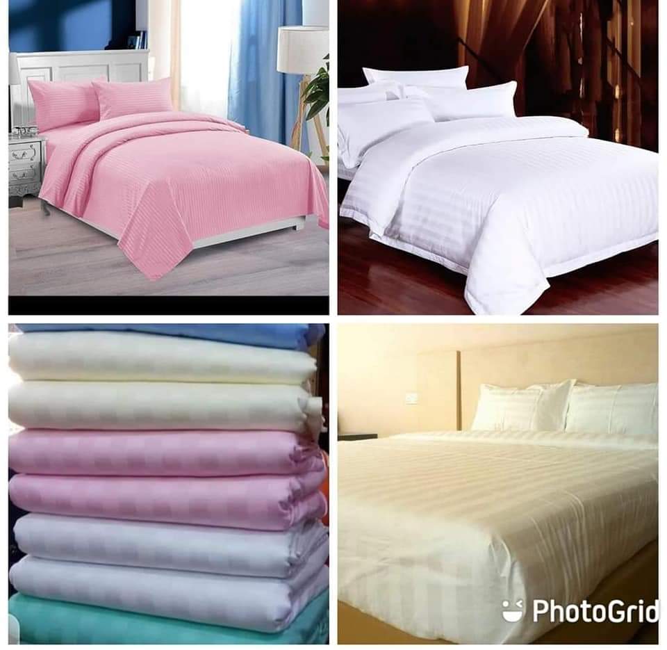 Cotton stripped Bedsheet