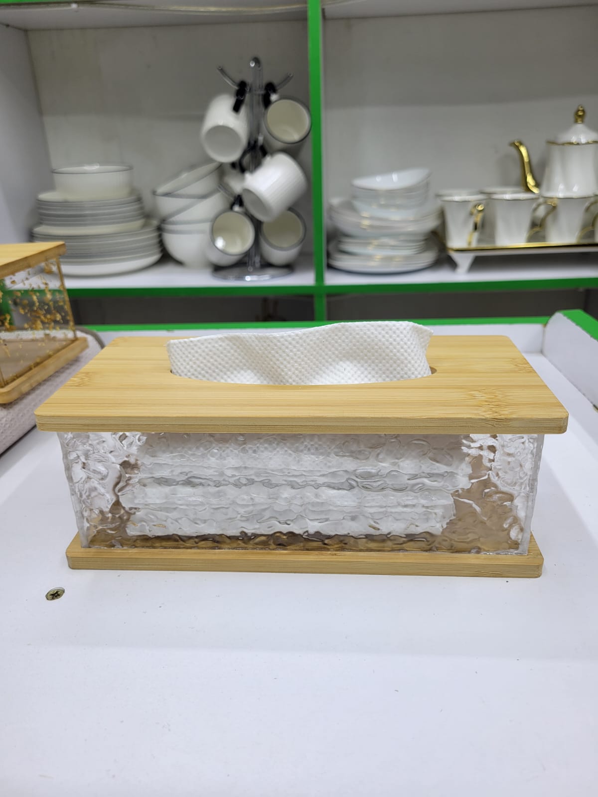 Modern Gold acrylic serviette holder