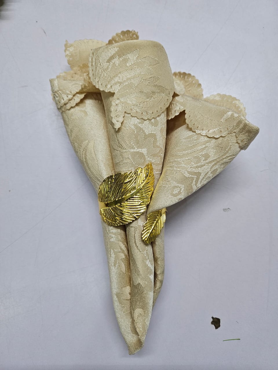 Napkin &golden rings