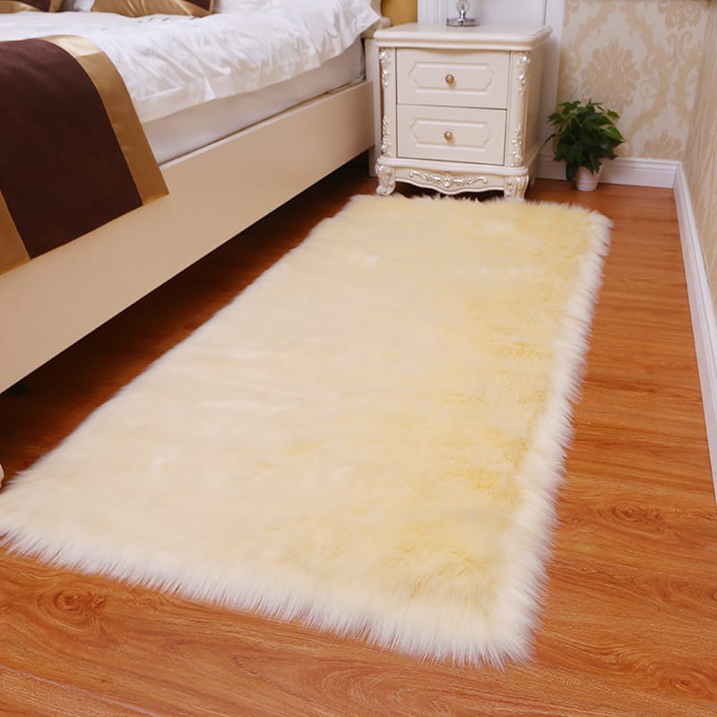 Faux fur bedside mat (65cm by 180cm)