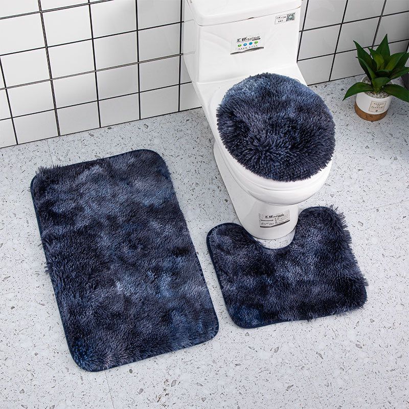 *3 in 1 fluffy bathroom toilet mats