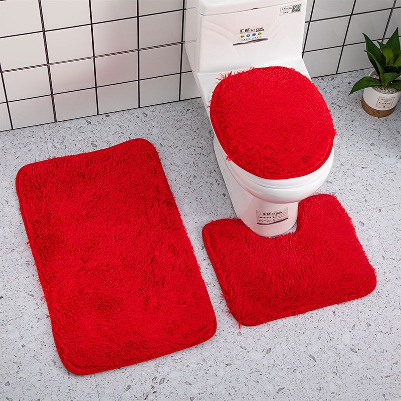 *3 in 1 fluffy bathroom toilet mats