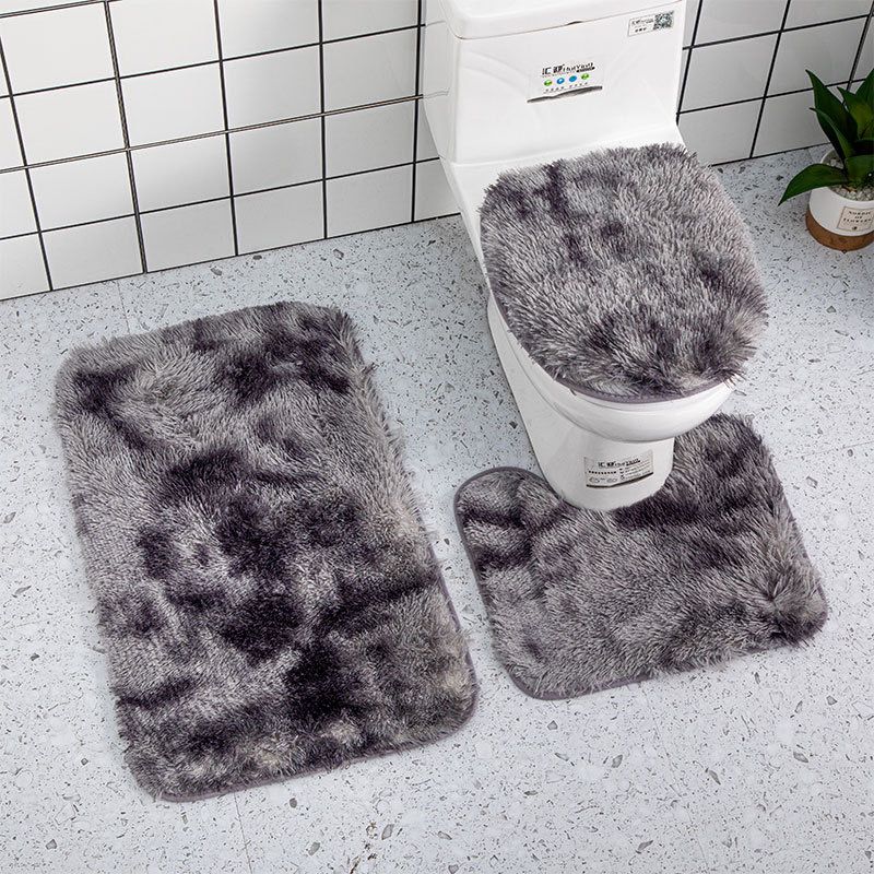 *3 in 1 fluffy bathroom toilet mats