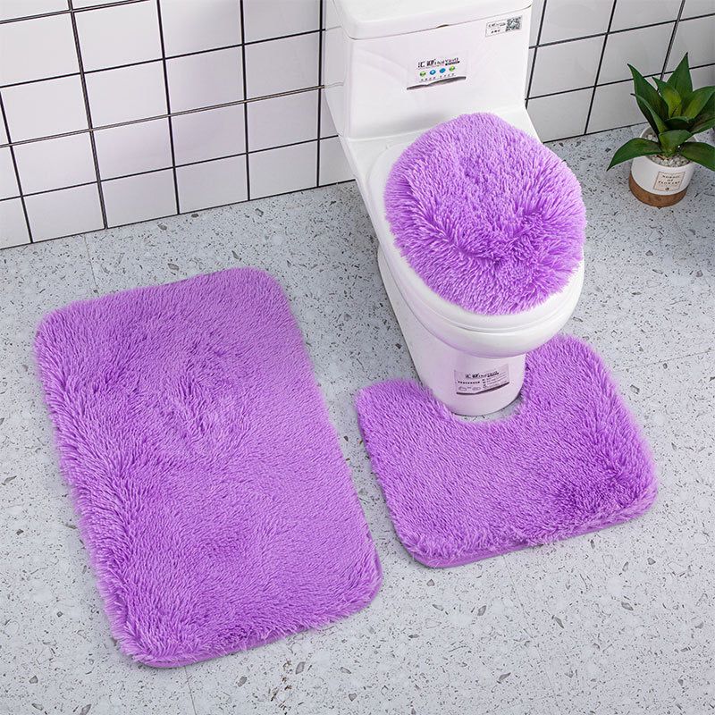 *3 in 1 fluffy bathroom toilet mats