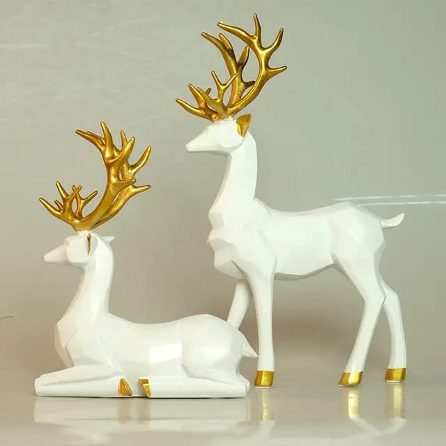 2pcs golden deers Set