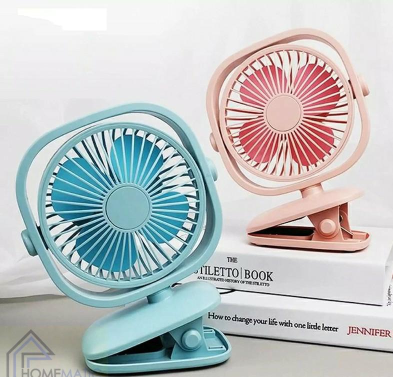 Mini rechargeable clip fan
