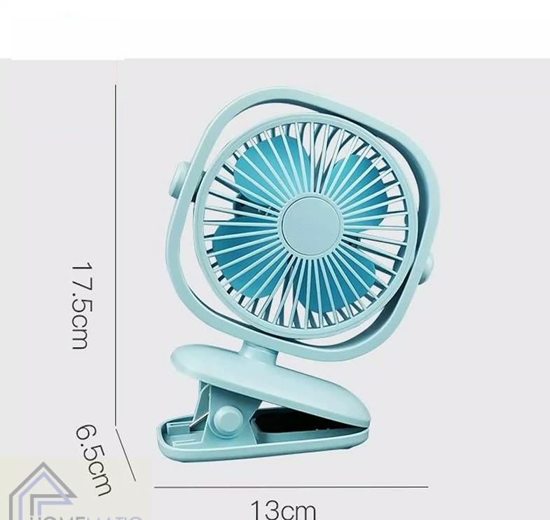 Mini rechargeable clip fan