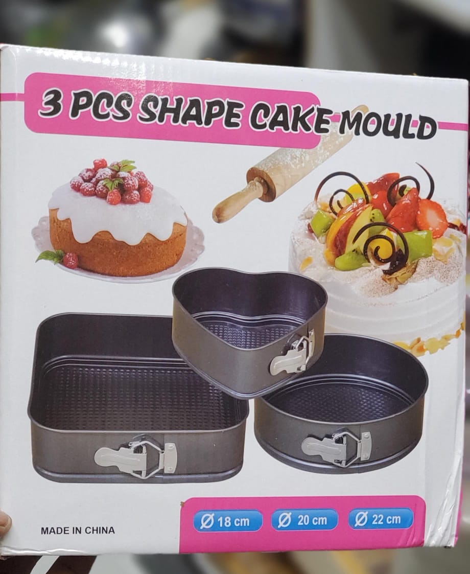 3pcs Cake moulds/baking tins