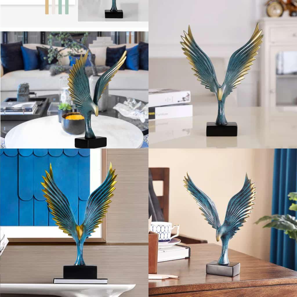 Winged Eagle Resin Statue