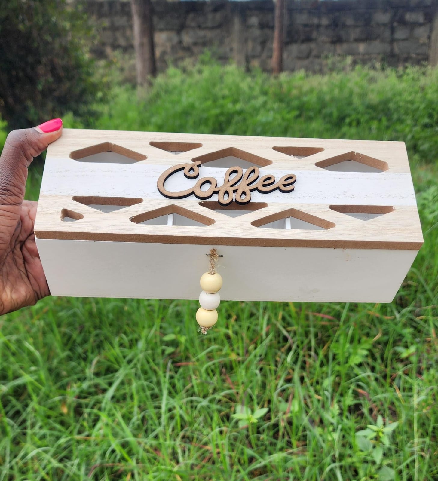 wooden teabag / coffee organizer