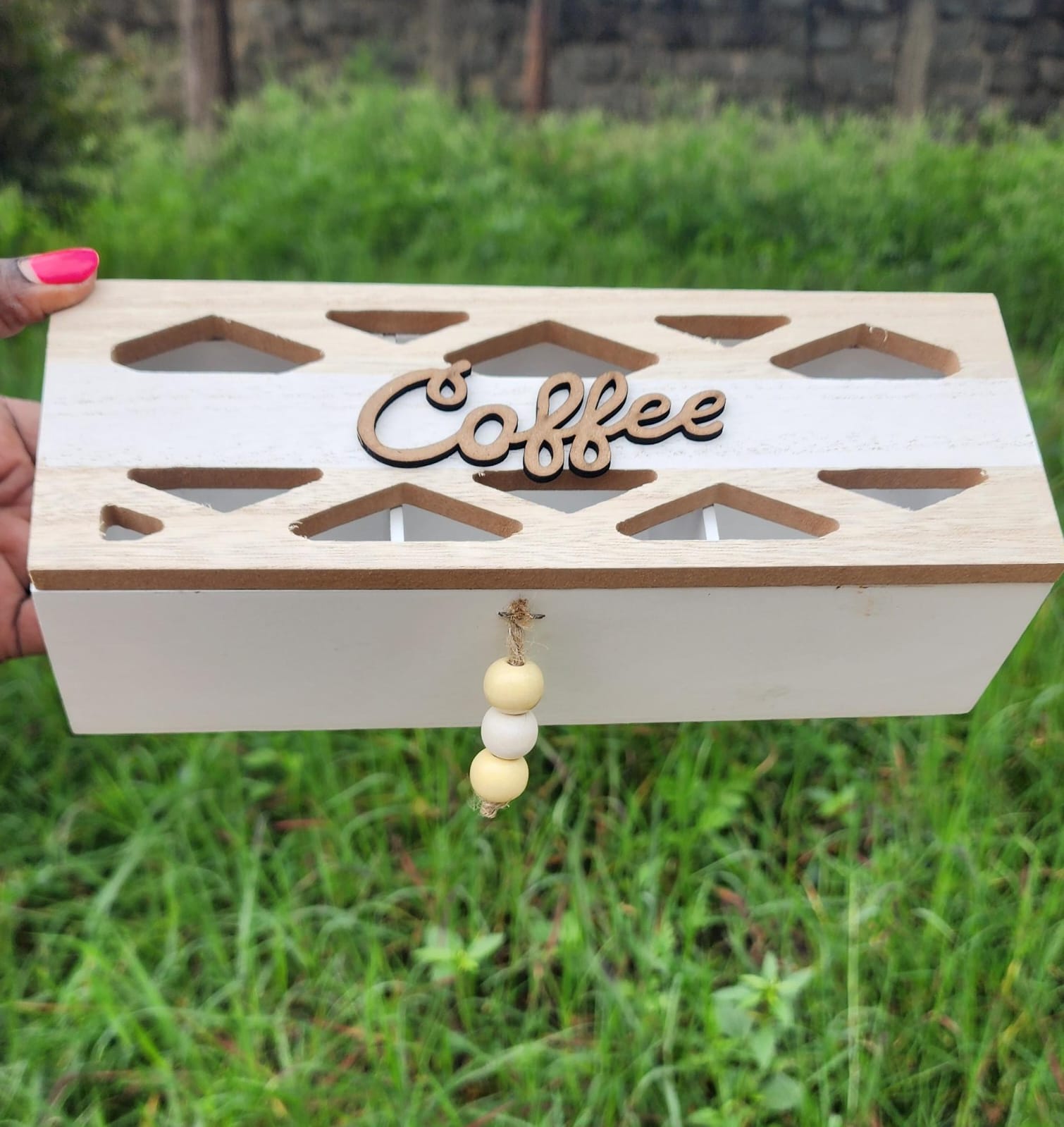 wooden teabag / coffee organizer
