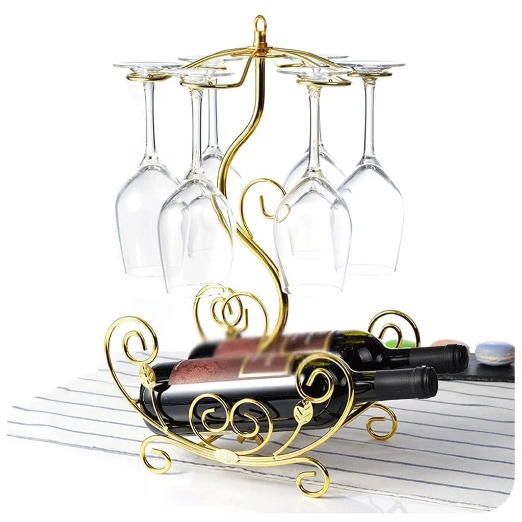 Golden metallic wine Rack 