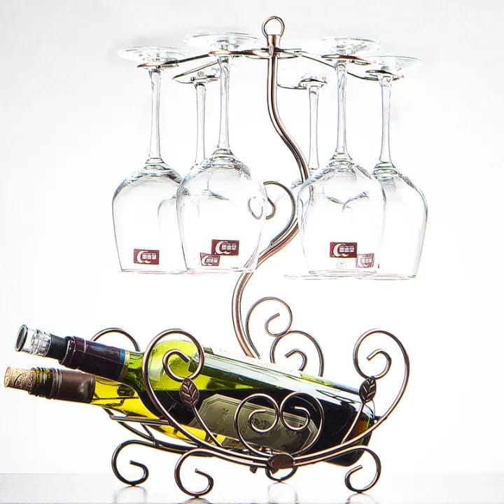 Golden metallic wine Rack 
