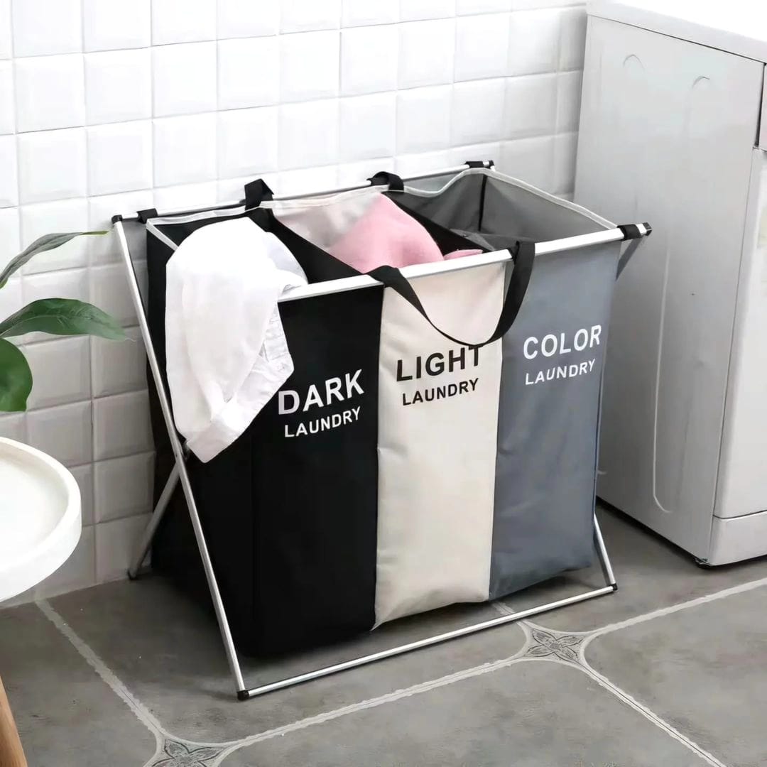 3 grid foldable laundry basket