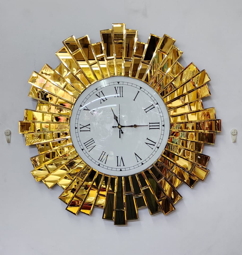 classy mirrored Wall clock