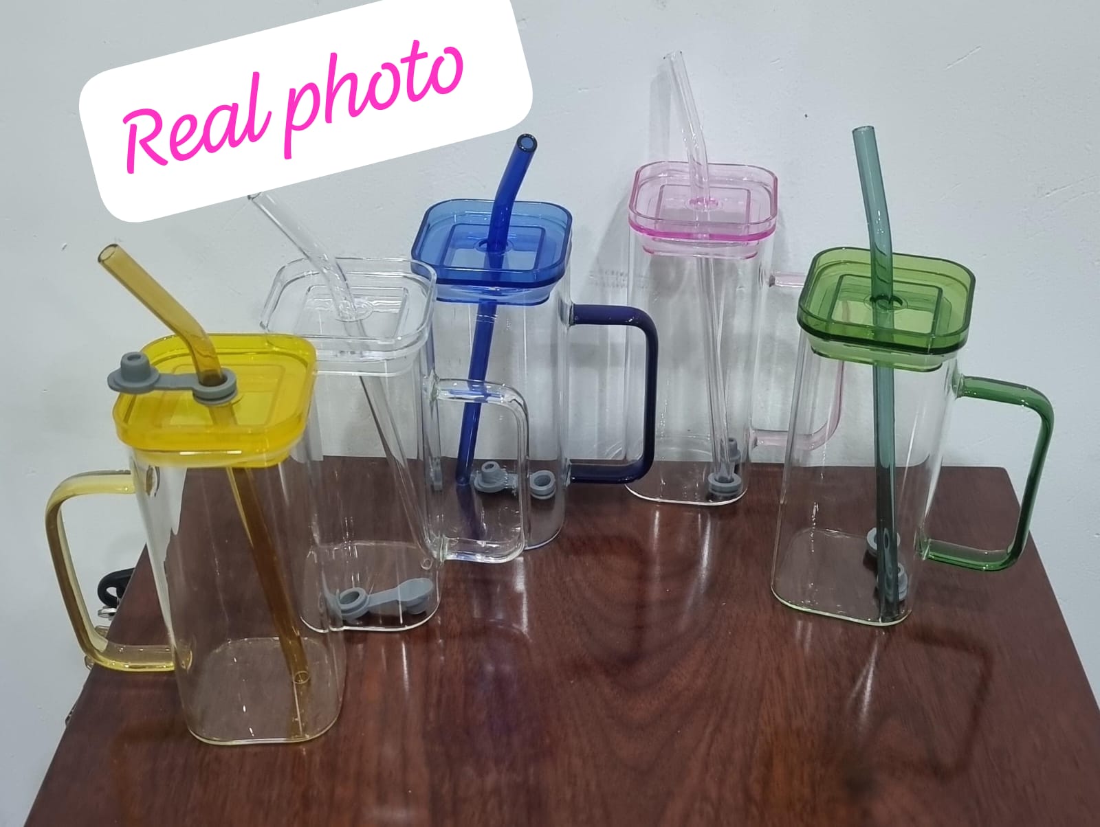 Square glass smoothie