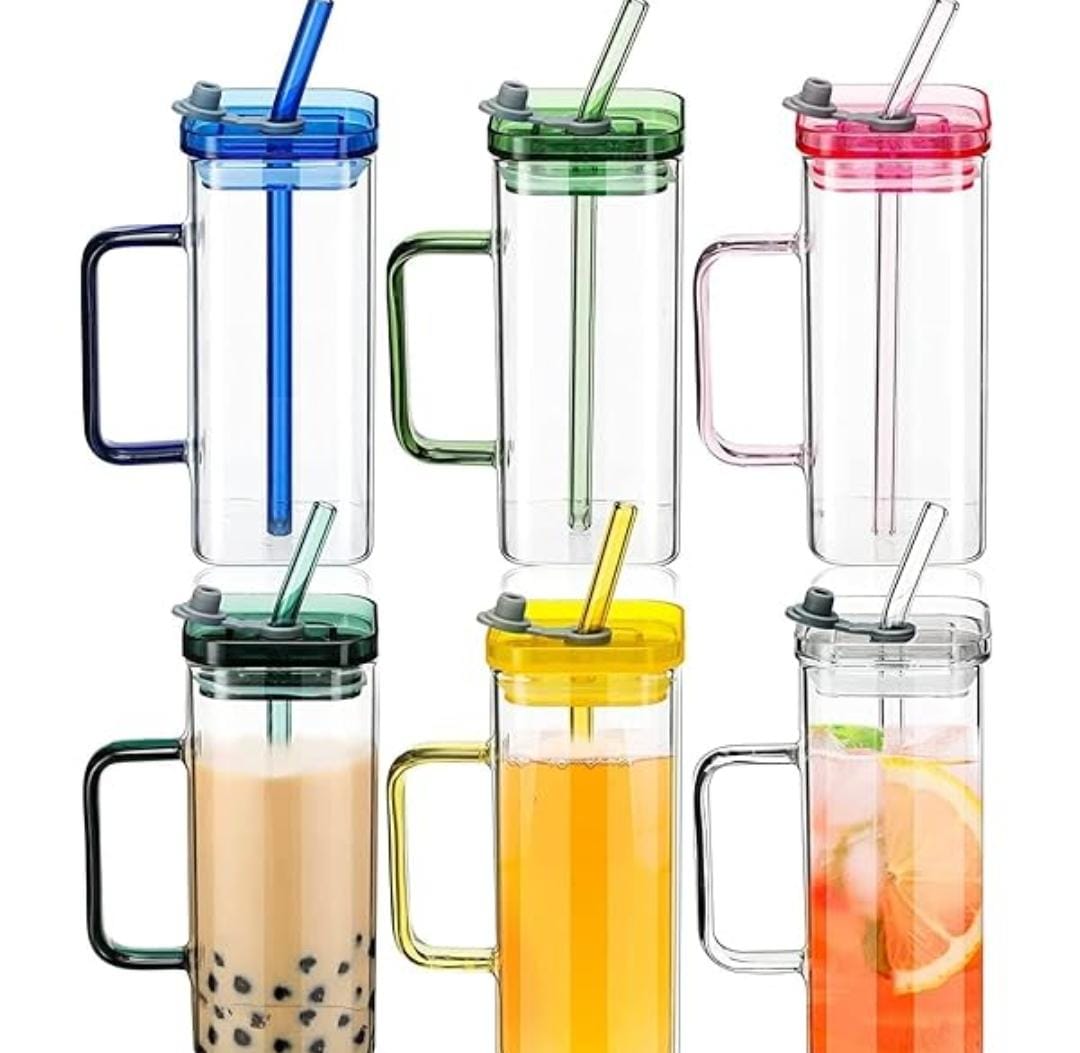 Square glass smoothie