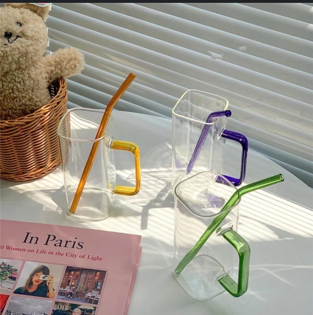 Square glass smoothie