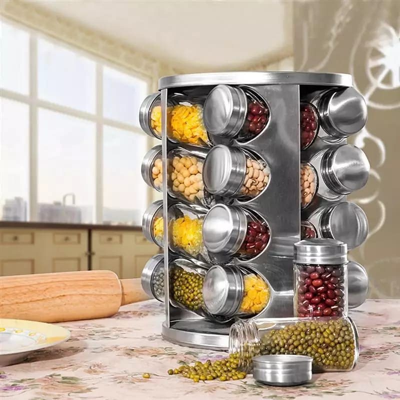 Spice rack with stand