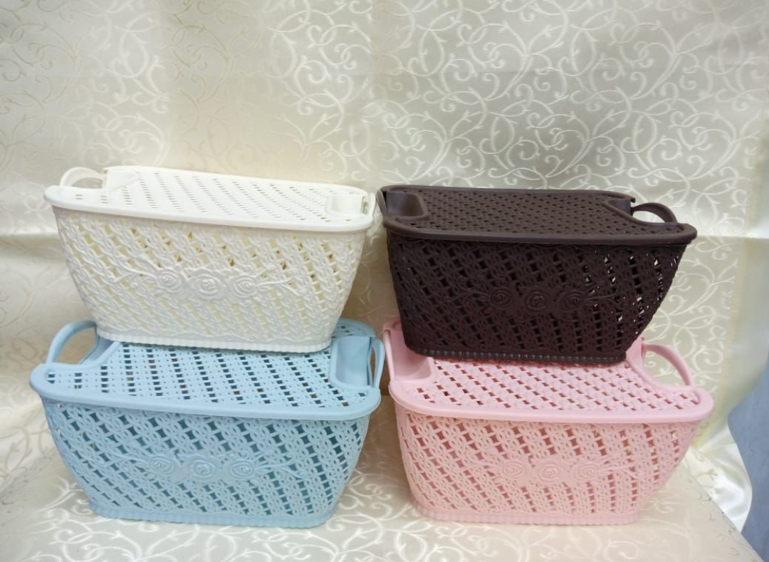 Woven design plastic organizing