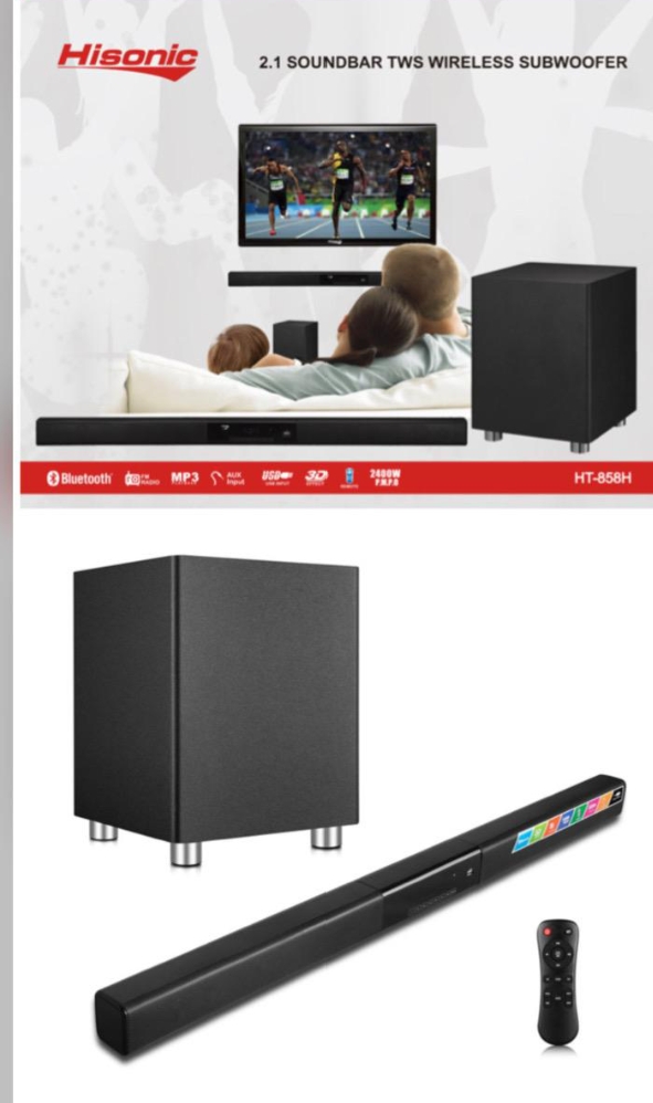 Hisonic 2.1 soundbar subwoofer
